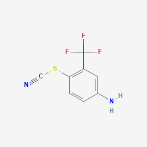 molecular formula C8H5F3N2S B12846780 4-Thiocyanato-3-(trifluoromethyl)aniline 