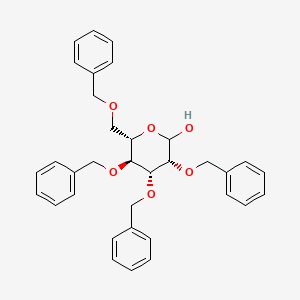 molecular formula C34H36O6 B12846793 2,3,4,6-Tetra-O-benzyl-L-mannopyranose 