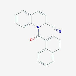 molecular formula C21H14N2O B12846801 1-(1-Naphthoyl)-1,2-dihydroquinoline-2-carbonitrile 