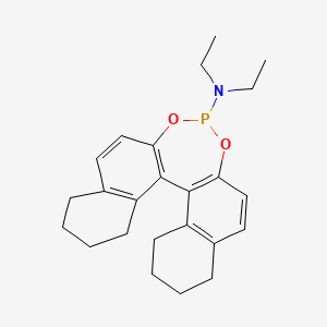 N,N-diethyl-12,14-dioxa-13-phosphapentacyclo[13.8.0.02,11.03,8.018,23]tricosa-1(15),2(11),3(8),9,16,18(23)-hexaen-13-amine