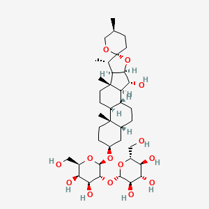 (2S,3R,4S,5S,6R)-2-[(2R,3R,4S,5R,6R)-4,5-dihydroxy-6-(hydroxymethyl)-2-[(1R,2S,3R,4R,5'S,6R,7S,8R,9S,12S,13S,16S,18R)-3-hydroxy-5',7,9,13-tetramethylspiro[5-oxapentacyclo[10.8.0.02,9.04,8.013,18]icosane-6,2'-oxane]-16-yl]oxyoxan-3-yl]oxy-6-(hydroxymethyl)oxane-3,4,5-triol