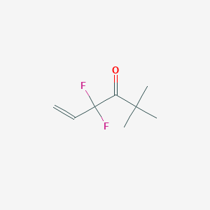 molecular formula C8H12F2O B12846840 4,4-Difluoro-2,2-dimethyl-5-hexen-3-one 