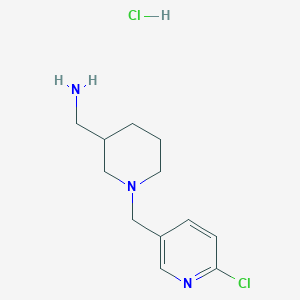 (1-((6-Chloropyridin-3-yl)methyl)piperidin-3-yl)methanamine hydrochloride