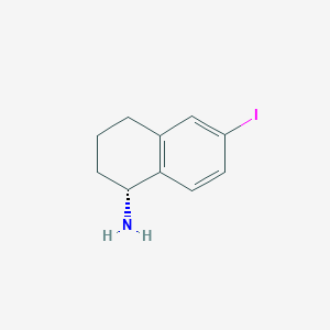 molecular formula C10H12IN B12846923 (R)-6-Iodo-1,2,3,4-tetrahydronaphthalen-1-amine 