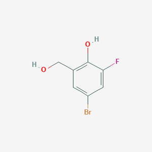 molecular formula C7H6BrFO2 B12846939 4-Bromo-2-fluoro-6-(hydroxymethyl)phenol 