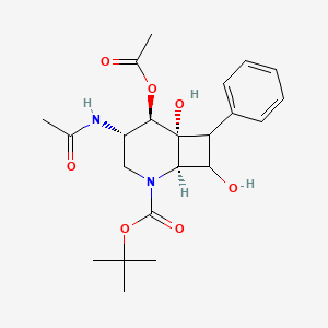 tert-Butyl (1R,4S,5R,6R)-4-acetamido-5-acetoxy-6,8-dihydroxy-7-phenyl-2-azabicyclo[4.2.0]octane-2-carboxylate