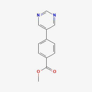 molecular formula C12H10N2O2 B12846951 Methyl 4-(5-pyrimidinyl)benzoate 