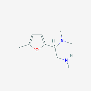 molecular formula C9H16N2O B1284697 N-[2-amino-1-(5-methyl-2-furyl)ethyl]-N,N-dimethylamine CAS No. 953749-60-5