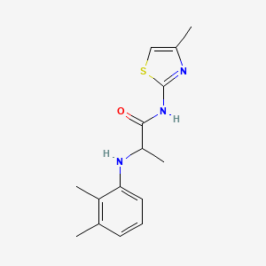 molecular formula C15H19N3OS B12846975 2-(2,3-Dimethyl-phenylamino)-N-(4-methyl-thiazol-2-yl)-propionamide 