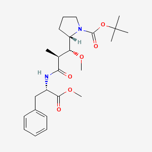 Tert-butyl (S)-2-((1R,2S)-1-methoxy-3-(((S)-1-methoxy-1-oxo-3-phenylpropan-2-yl)amino)-2-methyl-3-oxopropyl)pyrrolidine-1-carboxylate