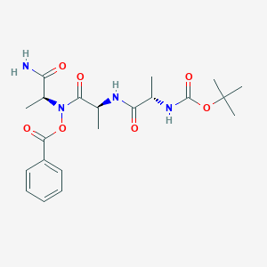 molecular formula C21H30N4O7 B12847015 Boc-Ala-Ala-N(OBz)Ala-NH2 