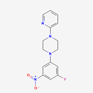 1-(3-Fluoro-5-nitrophenyl)-4-(pyridin-2-YL)piperazine