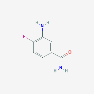 molecular formula C7H7FN2O B1284707 3-Amino-4-fluorobenzamide CAS No. 943743-25-7