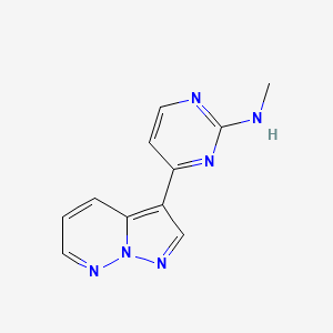 molecular formula C11H10N6 B12847070 N-Methyl-4-(pyrazolo[1,5-b]pyridazin-3-yl)pyrimidin-2-amine 