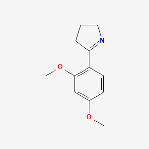 molecular formula C12H15NO2 B12847158 5-(2,4-Dimethoxyphenyl)-3,4-dihydro-2H-pyrrole CAS No. 91640-95-8