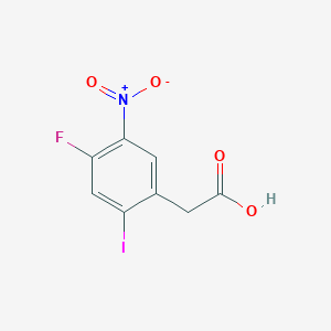 molecular formula C8H5FINO4 B12847171 2-(4-Fluoro-2-iodo-5-nitrophenyl)acetic acid 