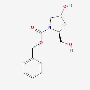 molecular formula C13H17NO4 B12847181 Benzyl (2S)-4-hydroxy-2-(hydroxymethyl)pyrrolidine-1-carboxylate 