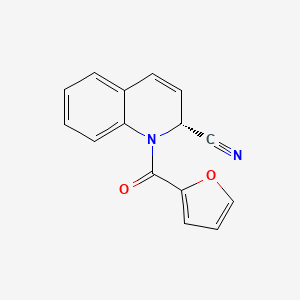 molecular formula C15H10N2O2 B12847218 (R)-1-(Furan-2-carbonyl)-1,2-dihydroquinoline-2-carbonitrile 