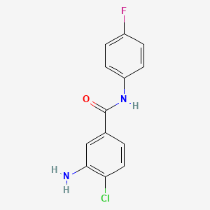 molecular formula C13H10ClFN2O B1284727 3-Amino-4-chloro-N-(4-fluorophenyl)benzamide CAS No. 953895-56-2