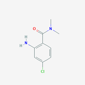 molecular formula C9H11ClN2O B1284741 2-氨基-4-氯-N,N-二甲基苯甲酰胺 CAS No. 898541-55-4