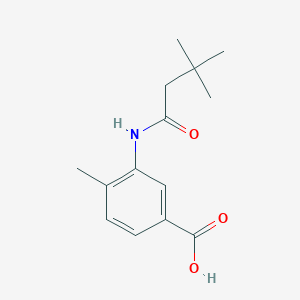 molecular formula C14H19NO3 B1284755 3-[(3,3-Dimethylbutanoyl)amino]-4-methylbenzoic acid CAS No. 915921-64-1
