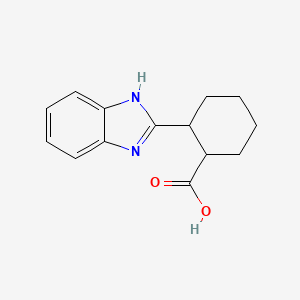 molecular formula C14H16N2O2 B1284757 2-(1H-1,3-benzodiazol-2-yl)cyclohexane-1-carboxylic acid 