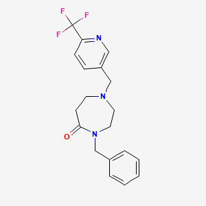 4-Benzyl-1-{[6-(trifluoromethyl)-3-pyridinyl]methyl}-1,4-diazepan-5-one