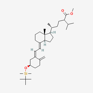 methyl (5R)-5-[(1R,3aS,4E,7aR)-4-[(2Z)-2-[(5R)-5-[tert-butyl(dimethyl)silyl]oxy-2-methylidenecyclohexylidene]ethylidene]-7a-methyl-2,3,3a,5,6,7-hexahydro-1H-inden-1-yl]-2-propan-2-ylhexanoate