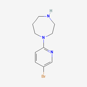molecular formula C10H14BrN3 B1284761 1-(5-溴吡啶-2-基)-1,4-二氮杂环戊烷 CAS No. 855787-68-7
