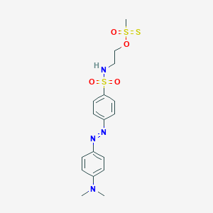 molecular formula C17H22N4O4S3 B12847635 4-[[4-(dimethylamino)phenyl]diazenyl]-N-(2-methylsulfonothioyloxyethyl)benzenesulfonamide 