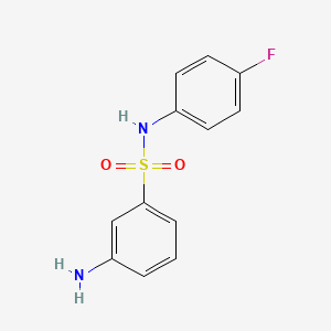 molecular formula C12H11FN2O2S B1284769 3-Amino-N-(4-fluorophenyl)benzenesulfonamide CAS No. 953717-92-5