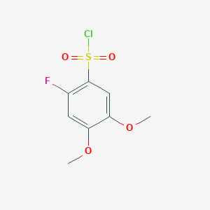 molecular formula C8H8ClFO4S B1284771 2-氟-4,5-二甲氧基苯-1-磺酰氯 CAS No. 656806-43-8