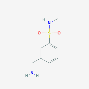 molecular formula C8H12N2O2S B1284780 3-(aminomethyl)-N-methylbenzenesulfonamide CAS No. 808761-43-5