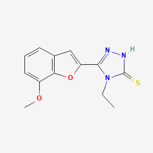 4-Ethyl-5-(7-methoxy-benzofuran-2-yl)-4H-[1,2,4]triazole-3-thiol