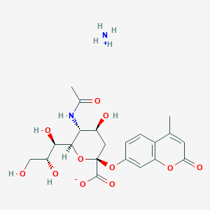 azanium;(2S,4S,5R,6R)-5-acetamido-4-hydroxy-2-(4-methyl-2-oxochromen-7-yl)oxy-6-[(1R,2R)-1,2,3-trihydroxypropyl]oxane-2-carboxylate