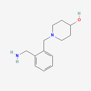 molecular formula C13H20N2O B1284792 1-{[2-(Aminomethyl)phenyl]methyl}piperidin-4-ol CAS No. 887580-27-0