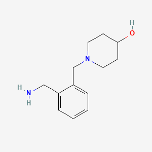 molecular formula C13H20N2O B1284792 1-{[2-(Aminometil)fenil]metil}piperidin-4-ol CAS No. 887580-27-0