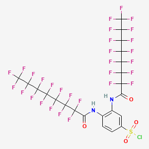 3,4-Bis((2,2,3,3,4,4,5,5,6,6,7,7,8,8,8-pentadecafluoro-1-oxooctyl)amino)benzenesulphonyl chloride