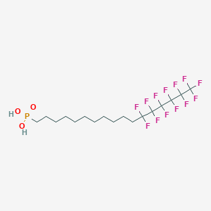 molecular formula C17H24F13O3P B12847956 (12,12,13,13,14,14,15,15,16,16,17,17,17-Tridecafluoroheptadec-1-yl)phosphonic acid 