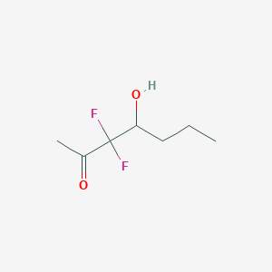 3,3-Difluoro-4-hydroxy-2-heptanone