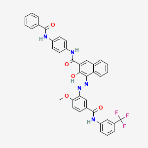 N-[4-(benzoylamino)phenyl]-3-hydroxy-4-[[2-methoxy-5-[[[3-(trifluoromethyl)phenyl]amino]carbonyl]phenyl]azo]naphthalene-2-carboxamide