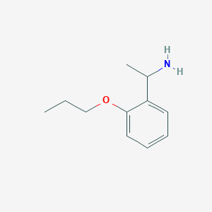 molecular formula C11H17NO B1284798 1-(2-Propoxyphenyl)ethanamine CAS No. 953904-81-9