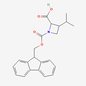 1-(((9H-Fluoren-9-yl)methoxy)carbonyl)-3-isopropylazetidine-2-carboxylic acid