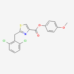 molecular formula C18H13Cl2NO3S B12848097 4-Methoxyphenyl 2-(2,6-dichlorobenzyl)thiazole-4-carboxylate 