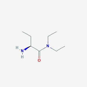 molecular formula C8H18N2O B12848104 (S)-2-Amino-N,N-diethylbutanamide 