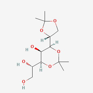 molecular formula C13H24O7 B12848116 (1S)-1-[(4S,5R,6S)-6-[(4R)-2,2-dimethyl-1,3-dioxolan-4-yl]-5-hydroxy-2,2-dimethyl-1,3-dioxan-4-yl]ethane-1,2-diol 