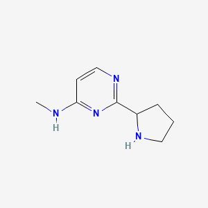 molecular formula C9H14N4 B12848136 Methyl-(2-pyrrolidin-2-YL-pyrimidin-4-YL)-amine CAS No. 1263378-74-0