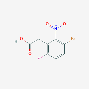 molecular formula C8H5BrFNO4 B12848139 3-Bromo-6-fluoro-2-nitrophenylacetic acid 