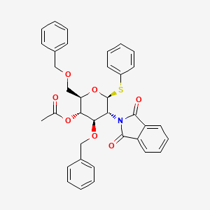 (2R,3S,4R,5R,6S)-4-(Benzyloxy)-2-((benzyloxy)methyl)-5-(1,3-dioxoisoindolin-2-yl)-6-(phenylthio)tetrahydro-2H-pyran-3-yl acetate