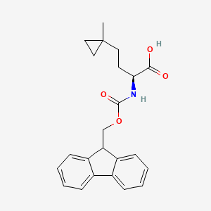 (S)-2-((((9H-Fluoren-9-yl)methoxy)carbonyl)amino)-4-(1-methylcyclopropyl)butanoic acid